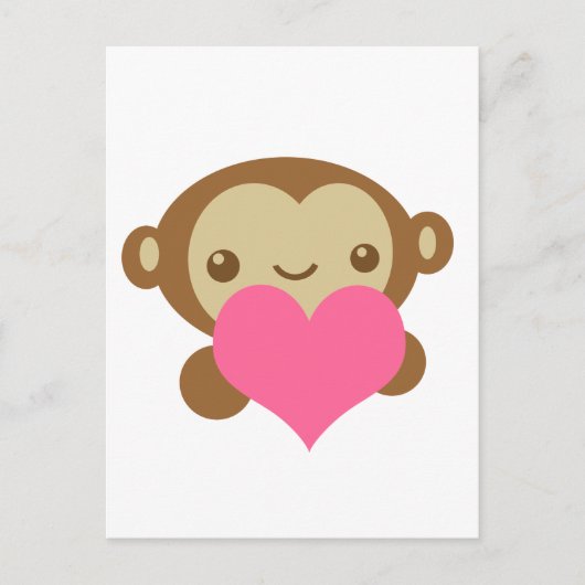 Monkey Love Briefkaart (Voorkant)