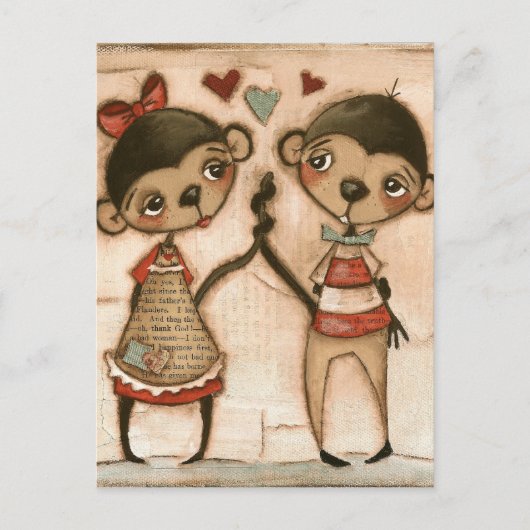 Monkey Love - Carte postale (Devant)