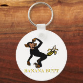 Monkey Love Fling Poo Funny Sleutelhanger (Voorkant)