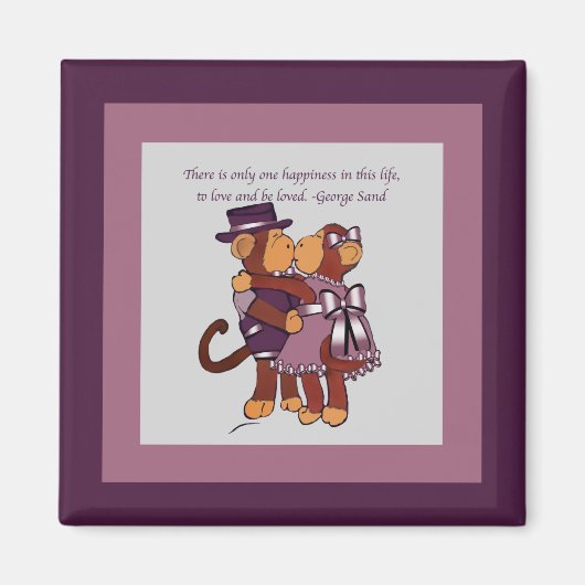 Monkey Love Magnet Magneet (Voorkant)