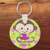 Monkey Love - Persoonlijk Sleutelhanger (Voorkant)