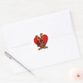 Monkey Love Ronde Sticker (Envelop)