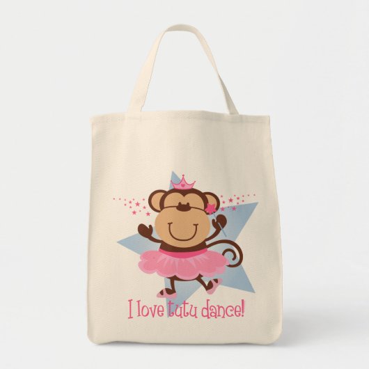 Monkey Love Tutu Dance Tote Bag (Voorkant)