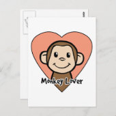Monkey Lover Briefkaart (Voorkant / Achterkant)