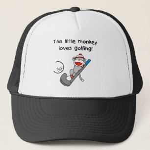 Monkey Loves Golfing Trucker Pet
