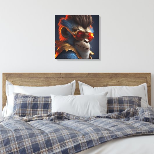 MONKEY LUXURY CANVAS AFDRUK (Insitu (Slaapkamer))