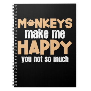Monkey maakt me gelukkig notitieboek