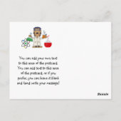 Monkey Mad Scientist Verjaardag Wetenschap Dank U Briefkaart (Achterkant)