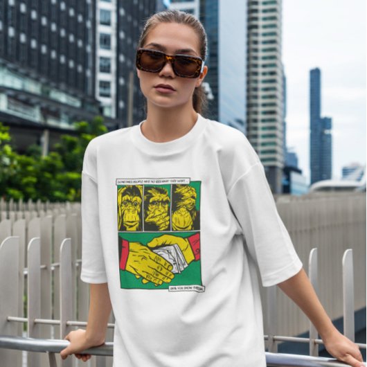 Monkey Mafia Animal Comic T-shirt