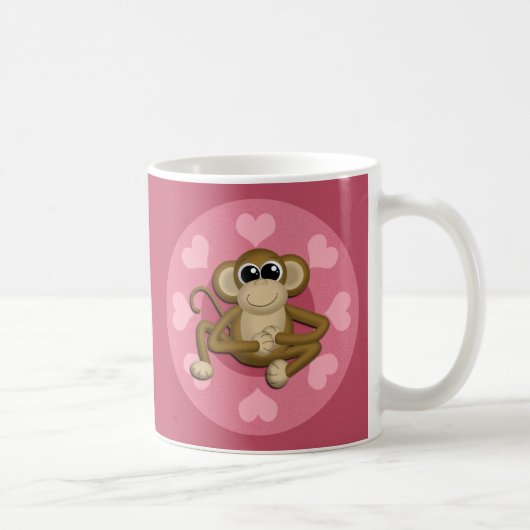 Monkey me tasse rose d'amour (Droite)
