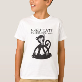 Monkey mediteert yoga t-shirt