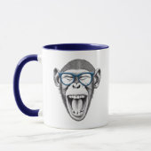 Monkey met bril, mok van apenliefhebbers (Links)