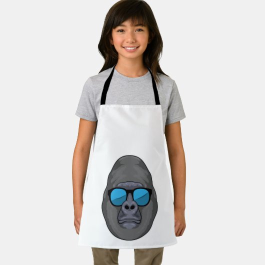 Monkey met zonnebrillen schort (Insitu)
