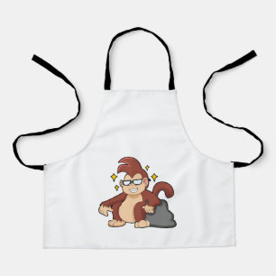 Monkey met zonnebrillen schort