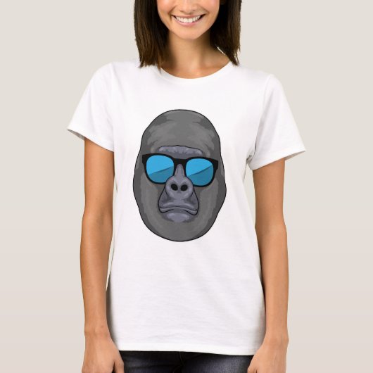 Monkey met zonnebrillen t-shirt (Voorkant)