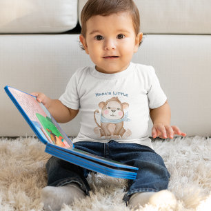 Monkey Monogram Baby Jongen Kleinzoon Kinder Shirts