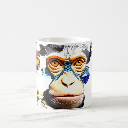 Monkey Mozaïek Fantasie Mok Ontwerp (Center)