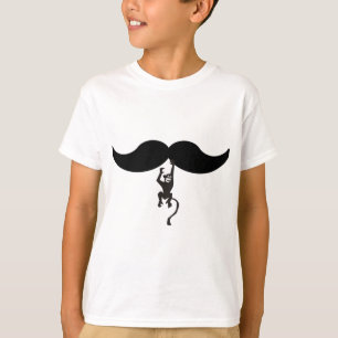 monkey mustache t-shirt