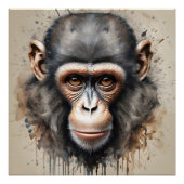 Monkey no 2 Glossy Poster (Devant)