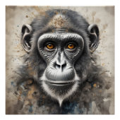 Monkey no 3 Glossy Poster (Devant)