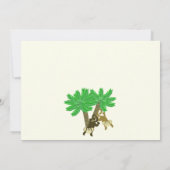 Monkey Oerwoud Baby shower Kaart (Achterkant)