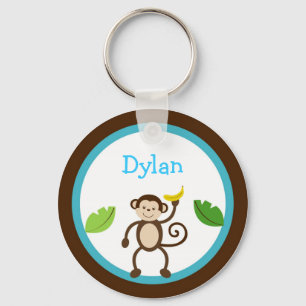 Monkey Oerwoud Kinder Gepersonaliseerd Sleutelhang Sleutelhanger