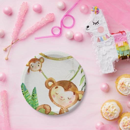 Monkey Oerwoud Party Papieren Bordje (Feest)
