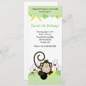 Monkey Oerwoud Safari Bowling Party 4x9 Kaart (Voorkant / Achterkant)