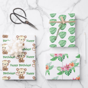 Monkey Oerwoud Wrapping Paper Set