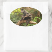 Monkey Oval Sticker (Tas)