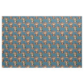 Monkey Pattern Design Blue  Stof (Fat Quarter)