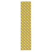 Monkey Pattern Design Yellow  Korte Tafelloper (Voorkant)