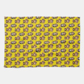 Monkey Pattern Design Yellow  Theedoek (Horizontaal)