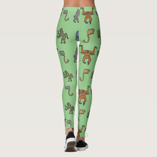 Monkey Pattern Leggings (Achterkant)