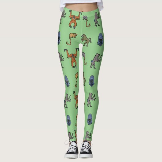 Monkey Pattern Leggings (Voorkant)