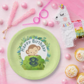 Monkey Peking uit Beha Struik Birthday Papieren Bordje (Feest)