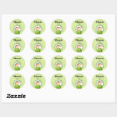 Monkey Peking uit Behind a Struik Dank u Ronde Sticker (Vel)