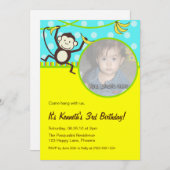 Monkey Photo-uitnodigingen Kaart (Voorkant / Achterkant)