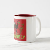 Monkey Pic Coffee-Mok Tweekleurige Koffiemok (Voorkant rechts)