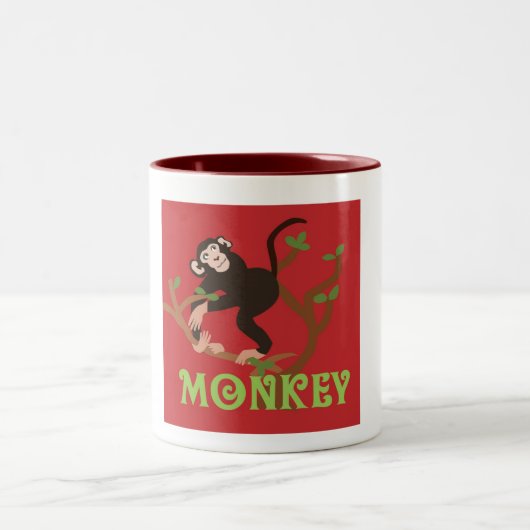 Monkey Pic Coffee-Mok Tweekleurige Koffiemok (Center)