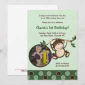 MONKEY PLAY *FOTO* Birthday-uitnodiging 5x7 Kaart (Voorkant / Achterkant)
