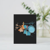 Monkey Plays Drums T-Shirt cadeaus Bedankkaart (Staand voorkant)