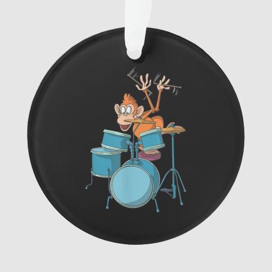 Monkey Plays Drums T-Shirt cadeaux (devant)