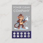 Monkey Power Clean Loyalty Punch Card (Voorkant)