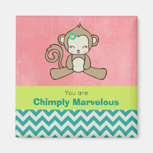 Monkey Pun Appreciation Cute Kawaii Fun Magneet