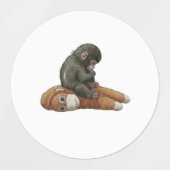 Monkey Punch, Baby Monkey Orangutan Hug Labels (Design 1)