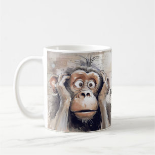 Monkey Quirky Crazy Cartoon Koffiemok
