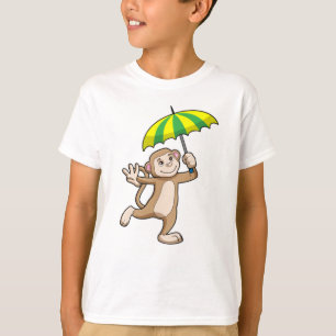 Monkey Rain Umbrella T-shirt