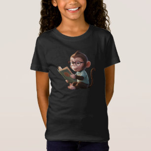 Monkey Reading Graphic T-shirt T-shirt