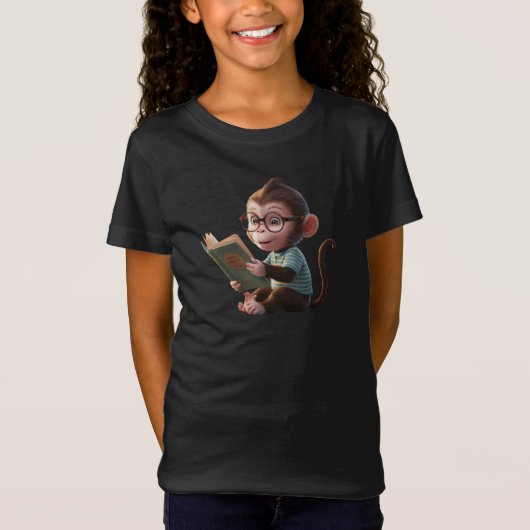 Monkey Reading Graphic Tee t-shirt (Devant)